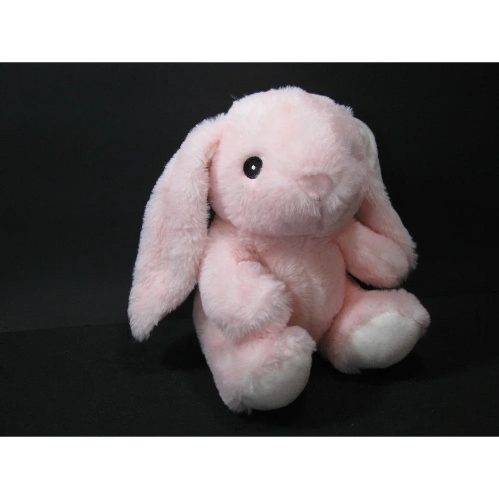 BUNNY RABBIT Floppy Ears Pink White‎ Sewn Eyes Baby Safe Rattles  10